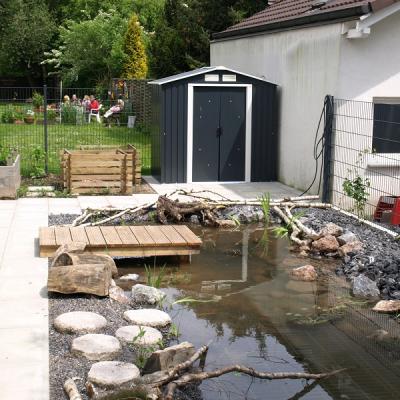 Hier können die Kinder das Leben im Wasser beobachten, Kita Luna