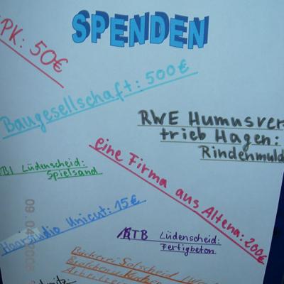 Spendenplakat, Kita St. Katharina Altena