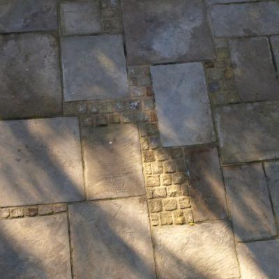 Terrasse aus ca. zweihundertfünfzigmillionen Jahre altem Sandstein