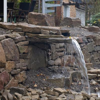 Rücklauf bei 2-Kammersystem über Felskragplatte